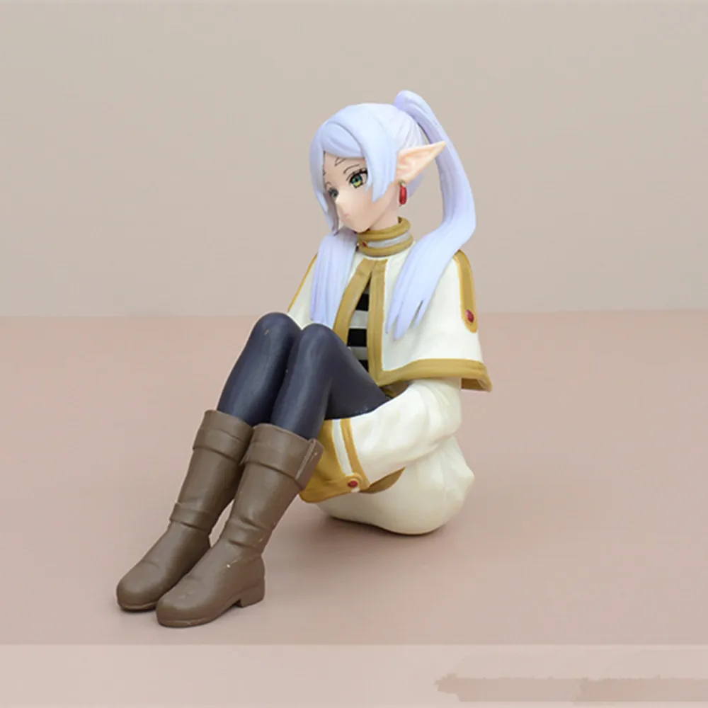 Frieren: Beyond Journey's End Frieren Anime Figure Sit Posture Action Figurine PVC Statue Collection Model Desk Decor Toy Gift