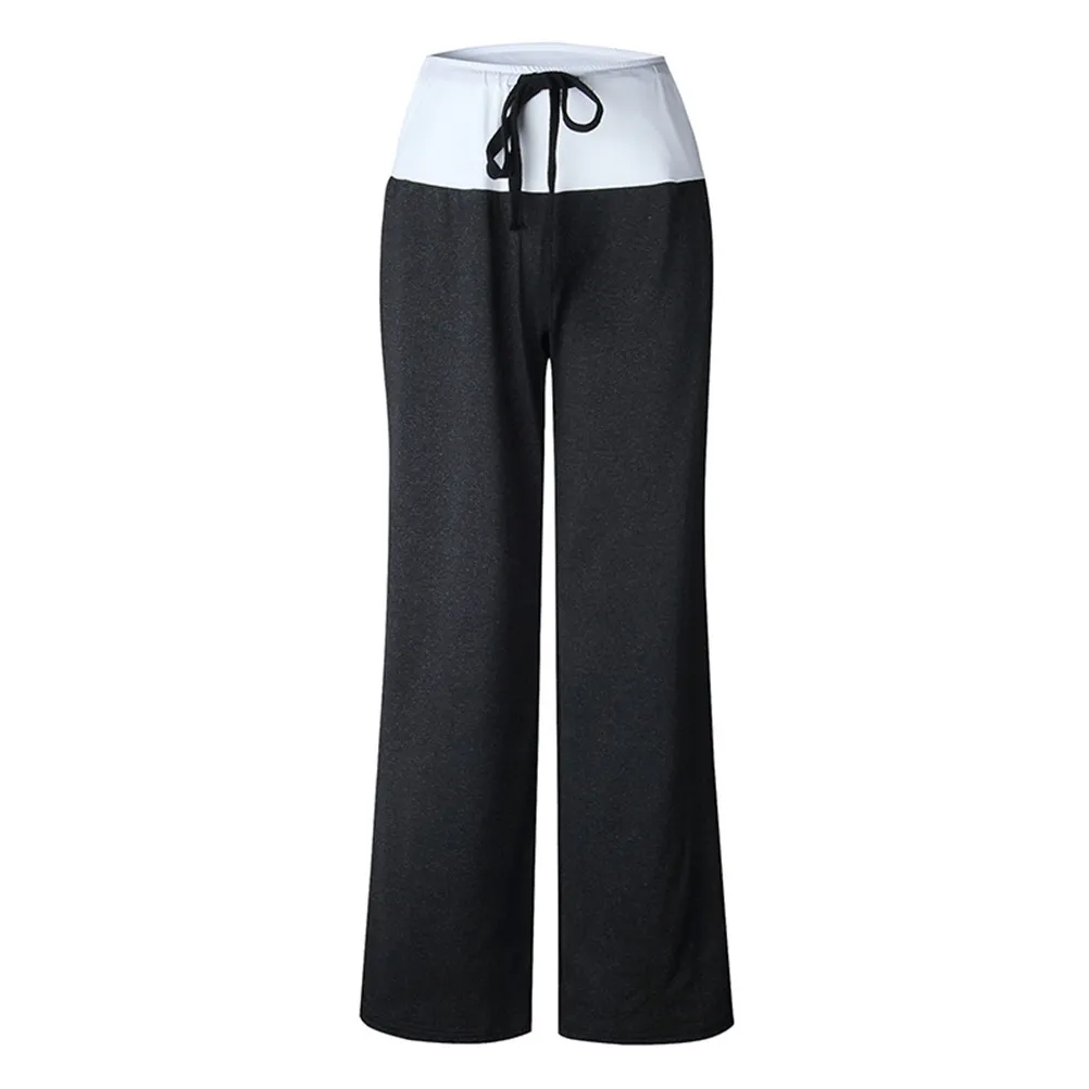 Women's Yoga Pants Cotton Blend Soft Stretchy Loose Leg Workout Pilates Lounge Comfortable Lightweight Long Pants