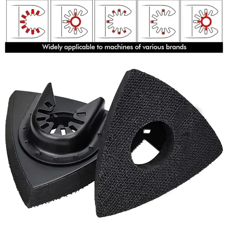 5PCS Oscillating Tool Sanding Pad 80mm/90mm Triangular Quick Release for Multi Tool Accessories