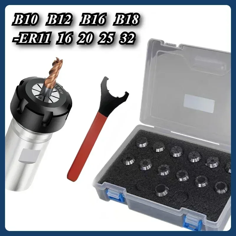 Drill Bit Chuck ER Chuck B10 B12 B16 B18 ER11 ER16 ER20 ER25 ER32 Drill Bit Chuck Holder Motor+ER11 16 20  Collet Set+ER Wrench