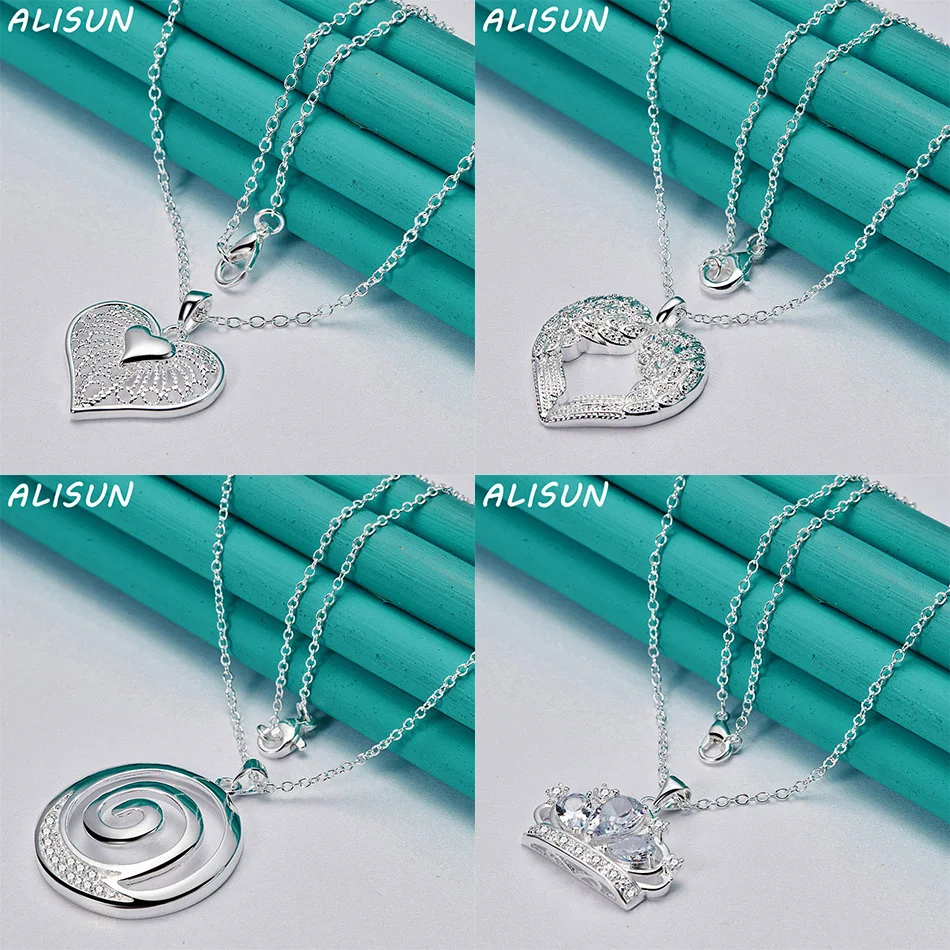 

ALISUN 40-75cm 925 Sterling Silver Design Pendant Necklace For Women Men Charm Trend Birthday Gifts Fashion Party Fine Jewelry