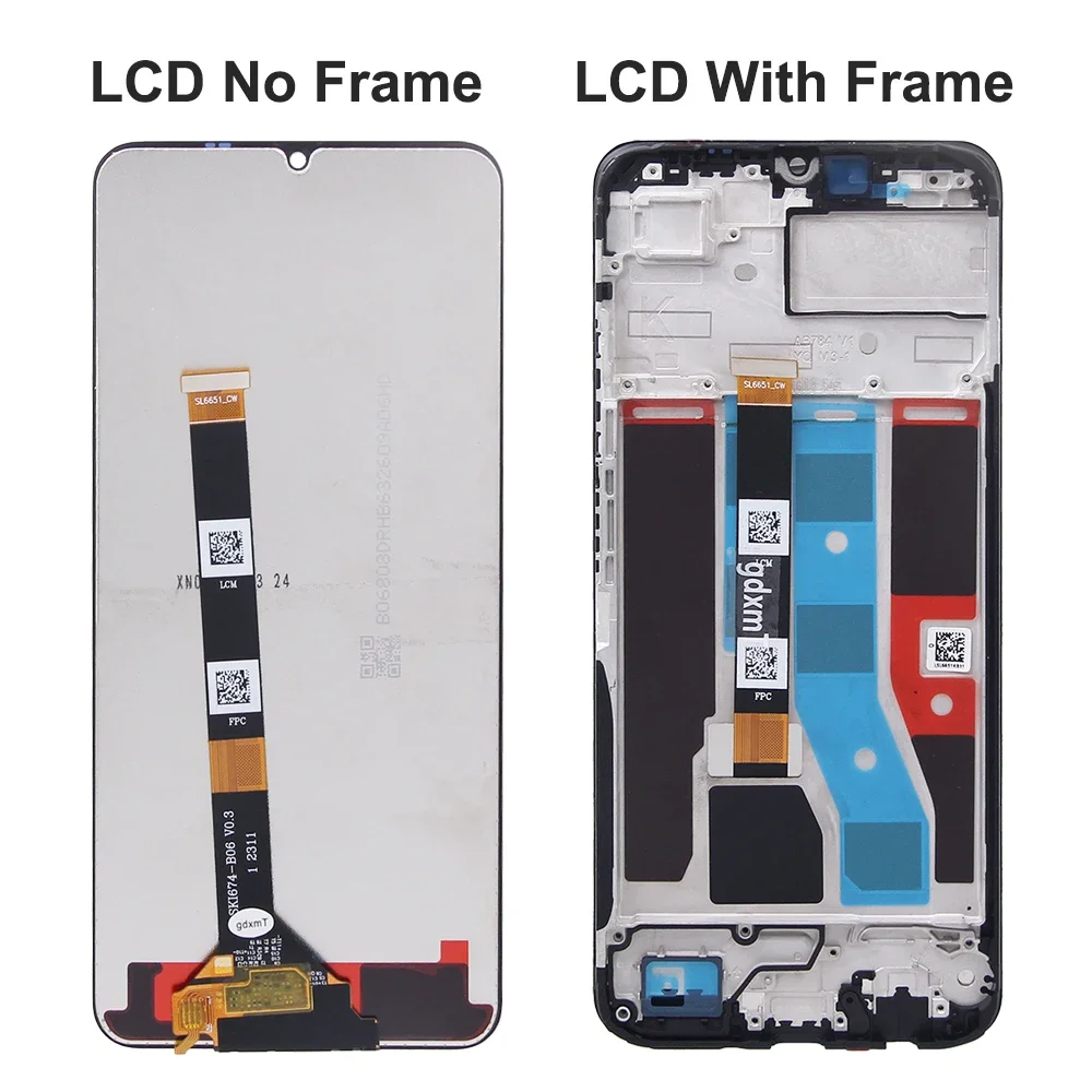 For OPPO Realme Note 50 For Realme Note50 6.74\'\'RMX3834 LCD Display Touch Screen Digitizer Assembly Replacement