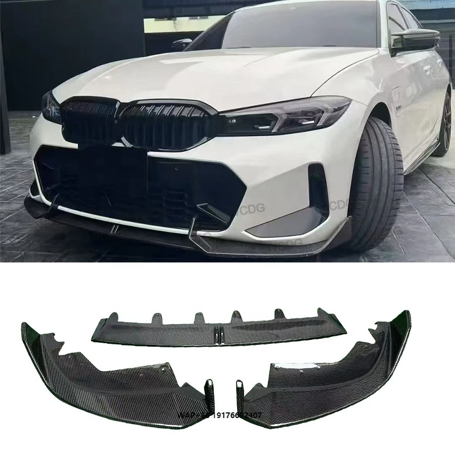 

AD Style Carbon Fiber Front Lip forBMW 3 Series G20 G28 LCI 3 PCS Front Bumper Lip Splitter Spoiler Car Bodykit