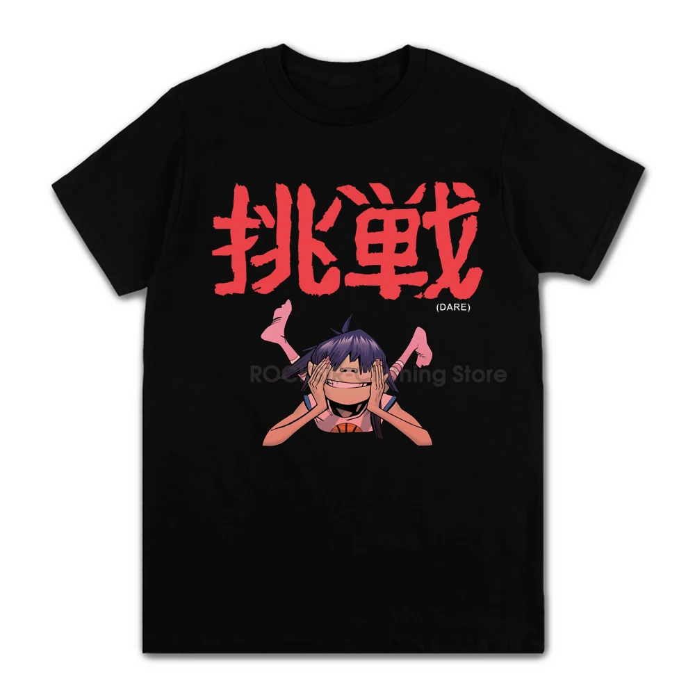 Summer Music Band Gorillaz T-shirt Cotton Tops Tees Men Short Sleeve Boy Casual Homme T Shirt Fashion Streetwear Hip Hop XS-3XL