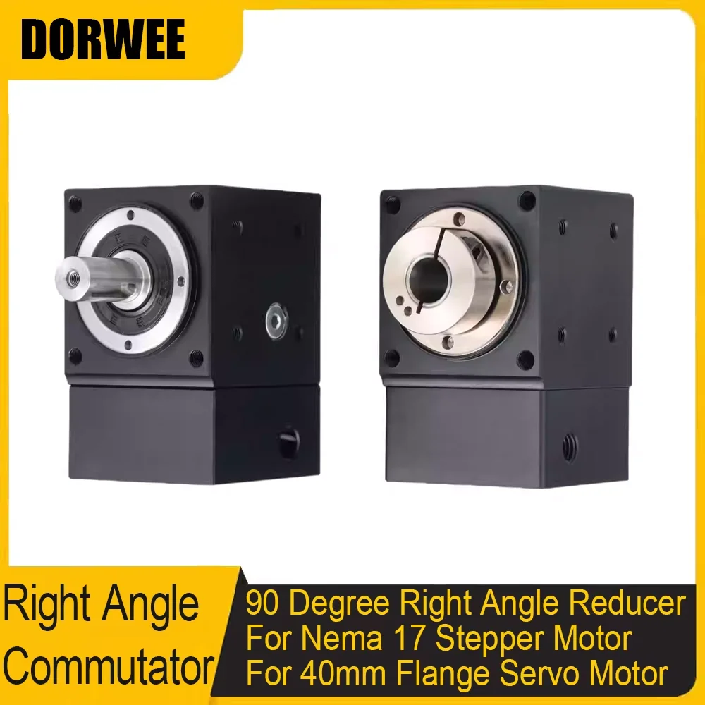90 Right Angle Commutator  Steering Gear 5mm/8mm Input Gearbox For Nema 17 Stepper Motor 40mm Servo Cross Shaped Reducer