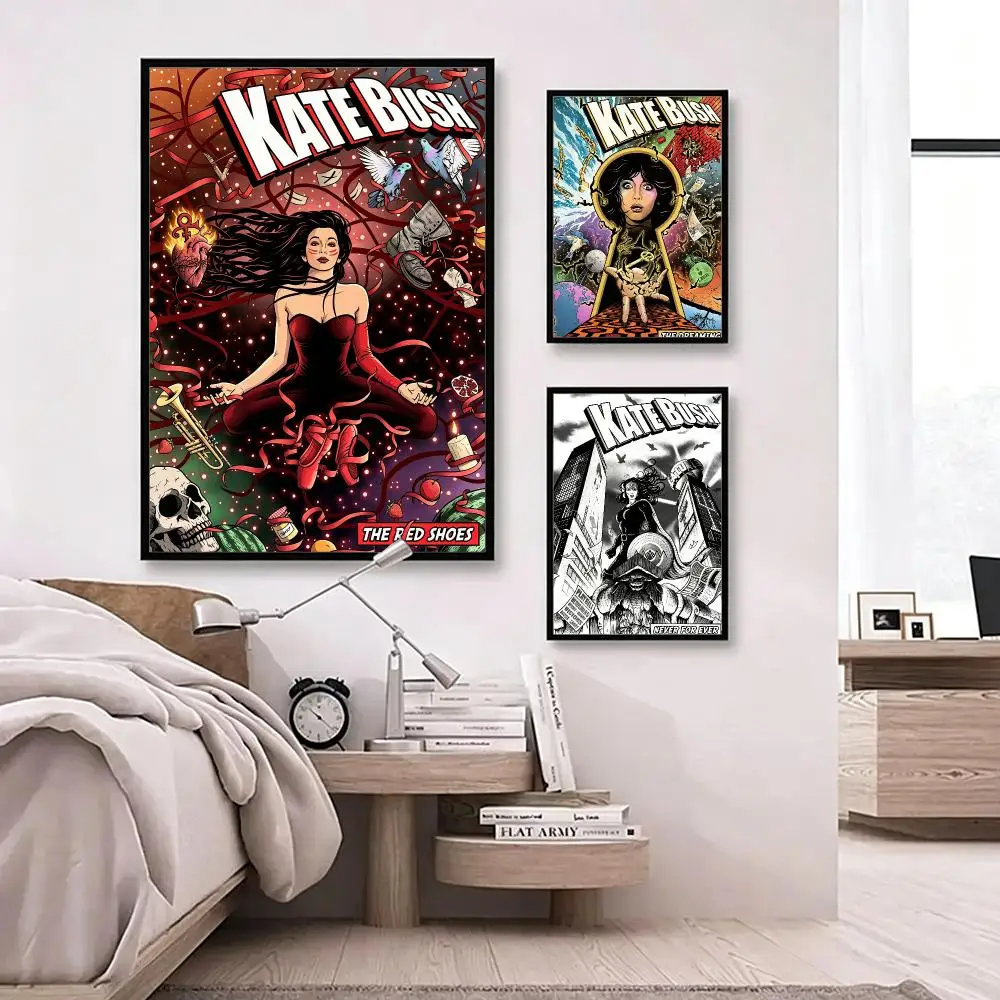 music Kate Bush Poster Poster HD Waterproof Self-adhesive Art Print Wall Decor for Bedroom Living Room Gift