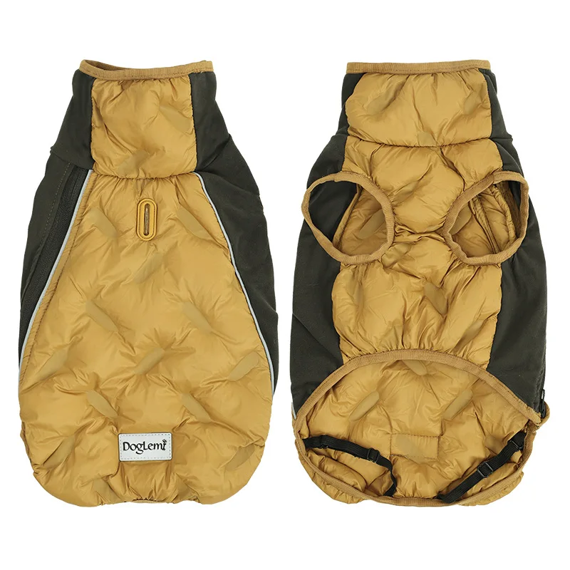 Winter Dog Warm Down Jacket - Windproof, Zipper Design & Leash-Compatible, Outdoor Pet Apparel