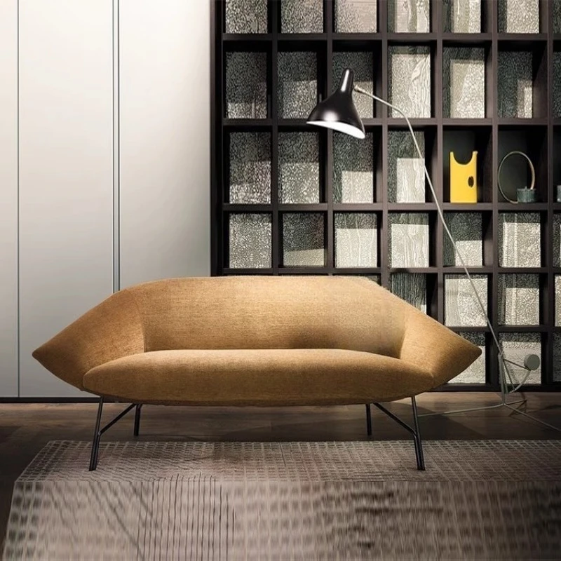 Simple single sofa chair metal negotiation reception chair dismantling and washing double small sofa