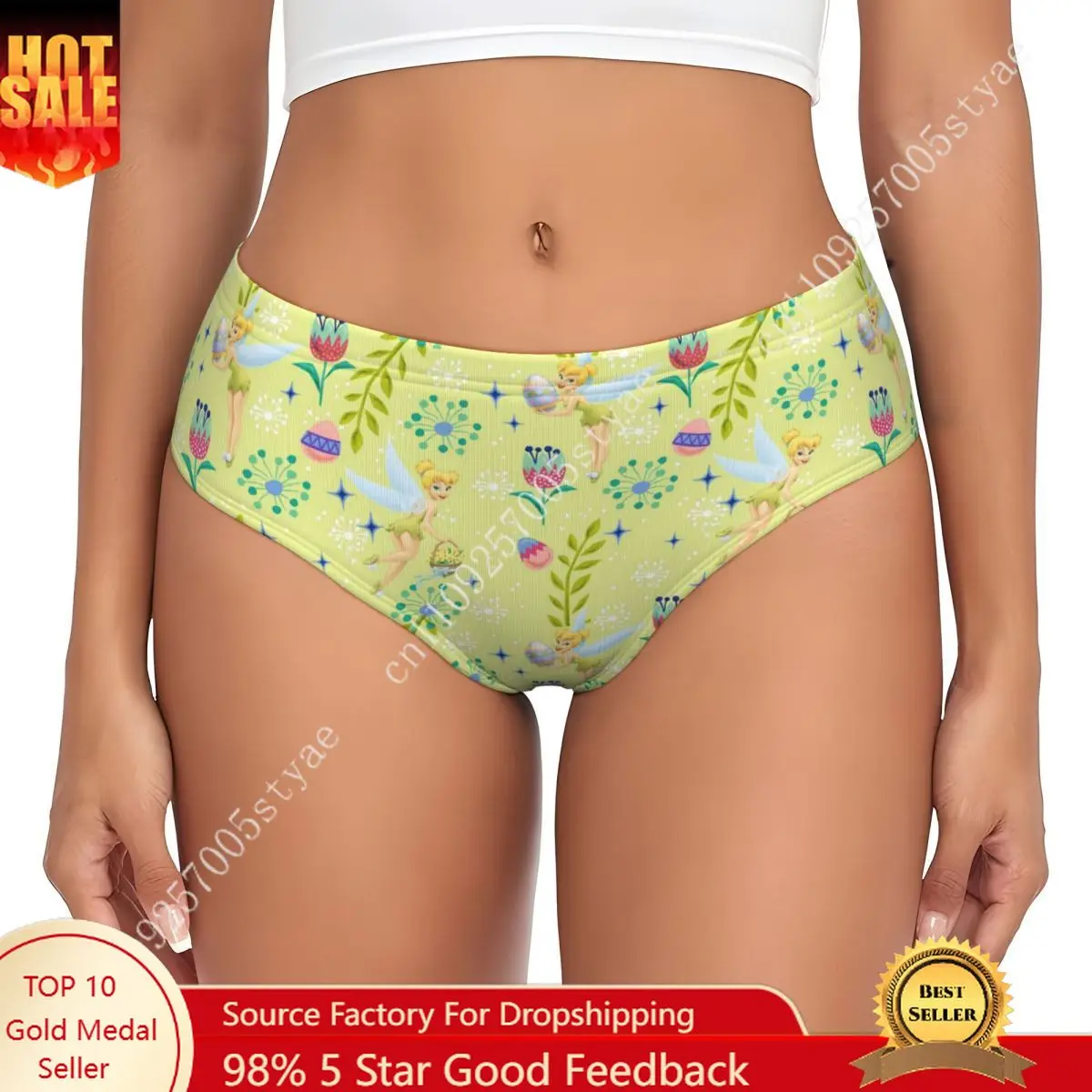 

Custom Tinkerbell Anime Fairy Brief Panties Women Comfort Stretch Underwear