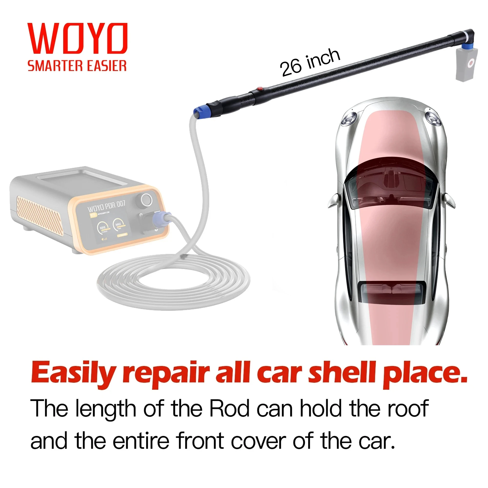 WOYO Extension Rop 28 inch Car Dent Repair Tool for WOYO PDR007 HOTBOX Induction Heater PDR 007