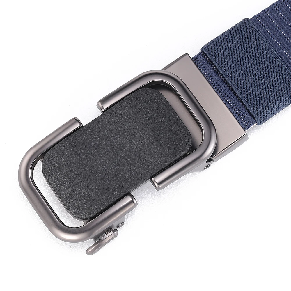 الرجال حزام سبيكة التلقائي سبيكة مشبك النايلون حزام في الهواء الطلق التكتيكية حزام بلا أسنان التلقائي مشبك أحزمة قماش رياضية غير رسمية #5