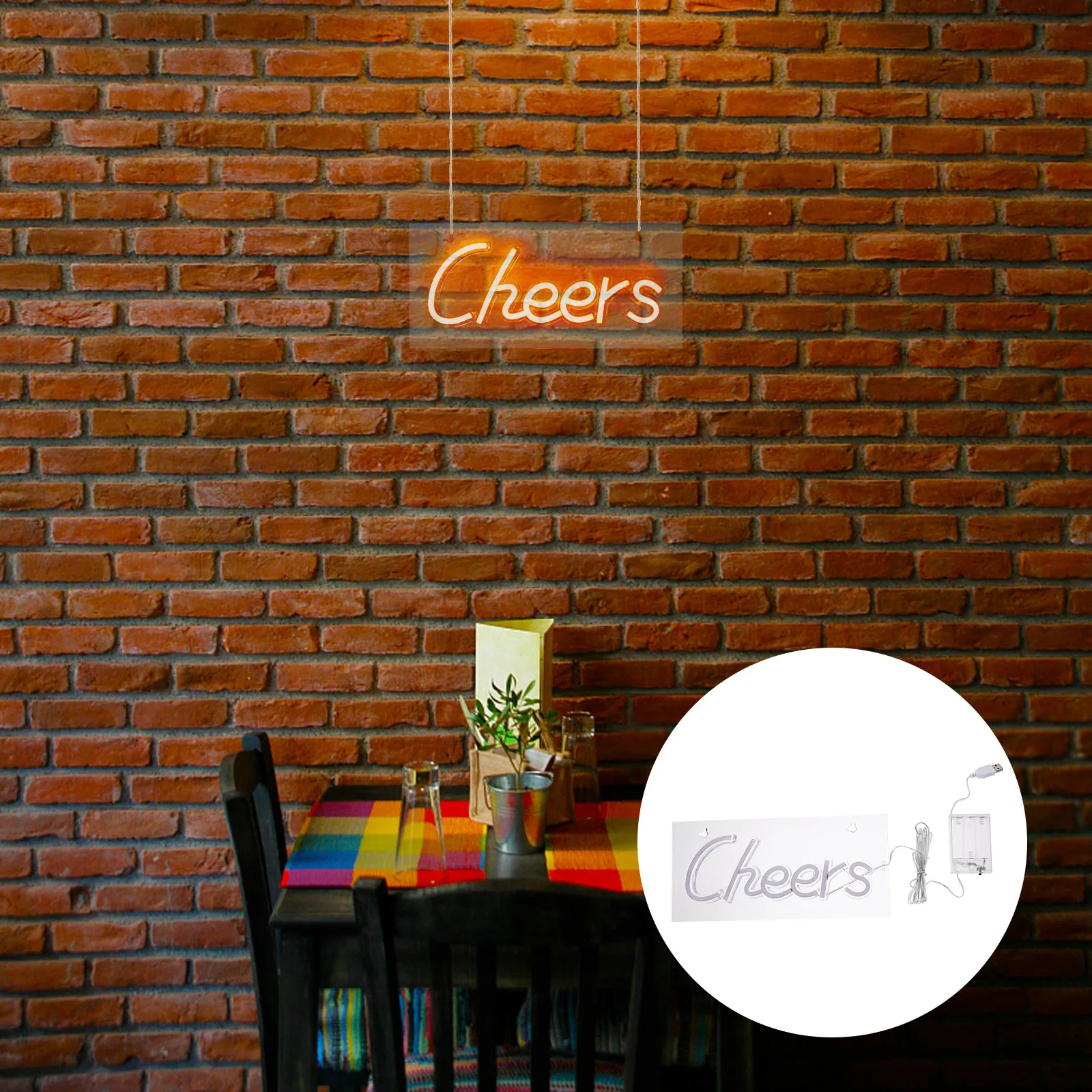 

Neon Decoration Light Sign Cheers Accessories Decorative Night Signs Acrylic Glowing