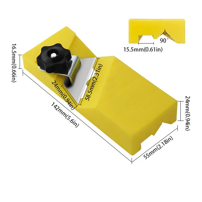 เครื่องมือลบคมไม้แบบแมนนวล เครื่องมือลบคมมุมฉาก เครื่องตัดขอบมือแบนสำหรับแผ่นยิปซั่ม