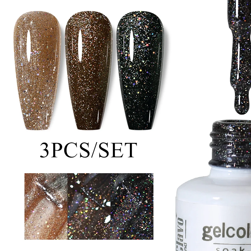 アルテ クラボ 8ml 3個入り ネイルジェルポリッシュセット 秋冬カラー セミパーマネント ハイブリッド ベースコート トップコート ソークオフ UV/LED ネイルアートジェル