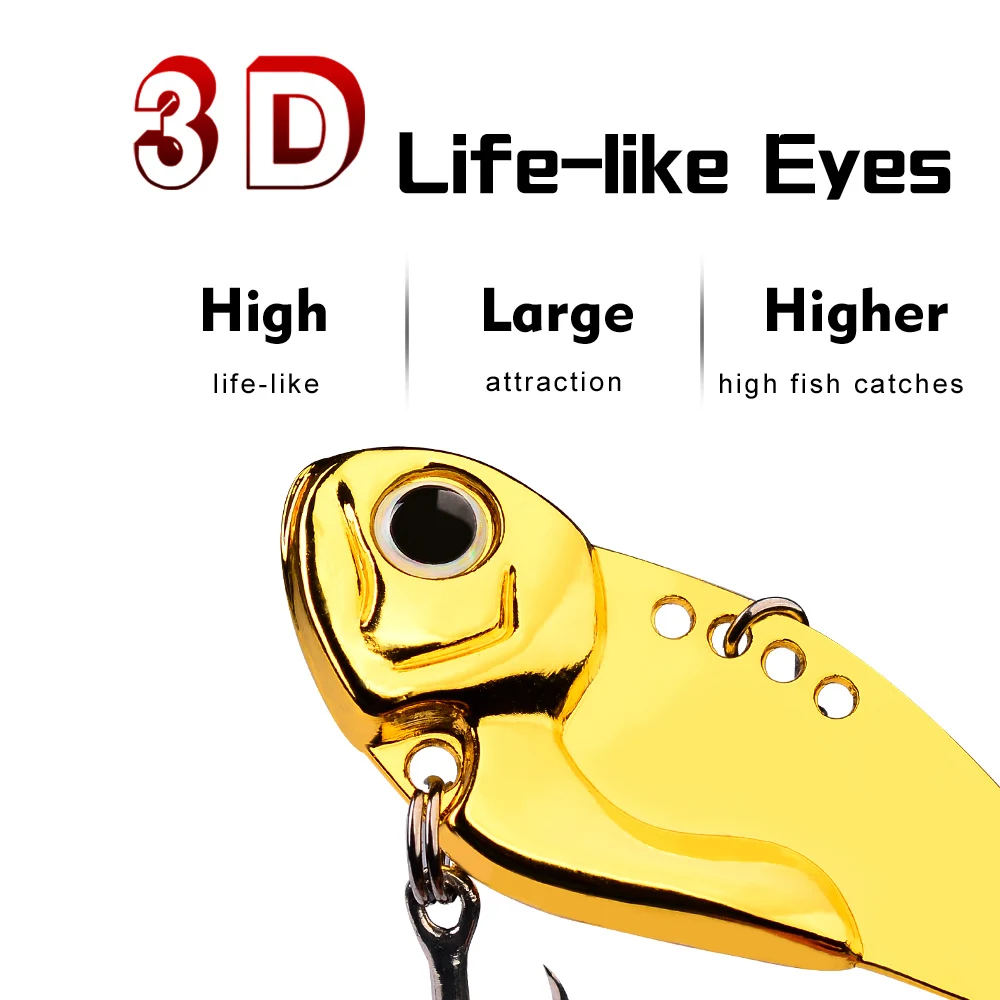 Cuchara metálica VIB Proberos para lubina – Jig plateado y dorado - imagen 4