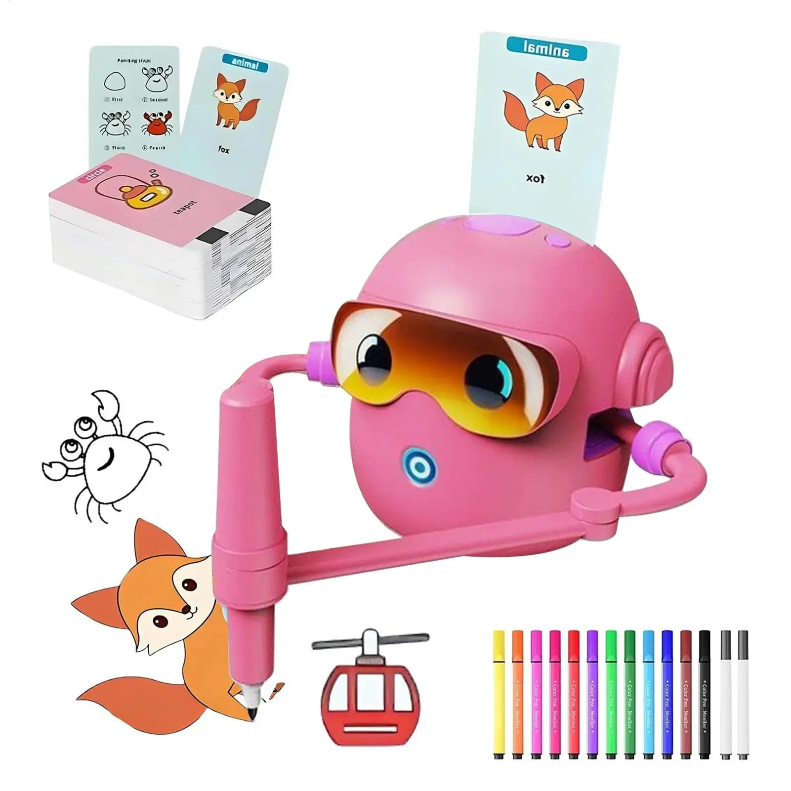 Roboter-Zeichenmaschine für Kinder, Malen, Lernen, pädagogisches Kreativitätsspielzeug mit 100-Karten, Kunsthandwerk, Spielzeug, Zeichenroboter