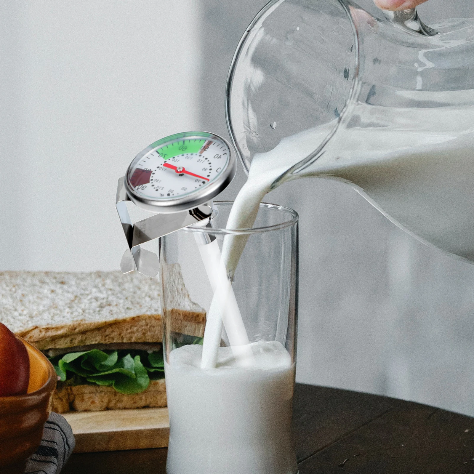 

Stainless Steel Food Thermometer Heat resistant Cooking Probe Milk Coffee Water Temperature Gauge Kitchen Tool Precision