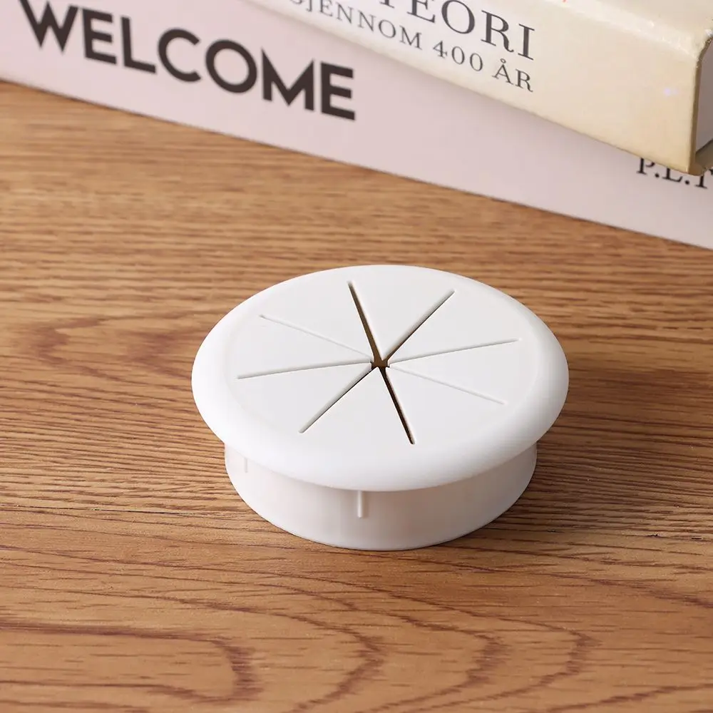 Desk Wire Organizer Cable Hole Cover Cord Grommets for Office Furniture Cable Passing Eight Petal Threading Box Cover
