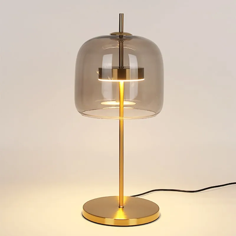 

Nordic glass LED living room study desk lamp Danish designer ins creative hotel bedside bedroom art desk lamp