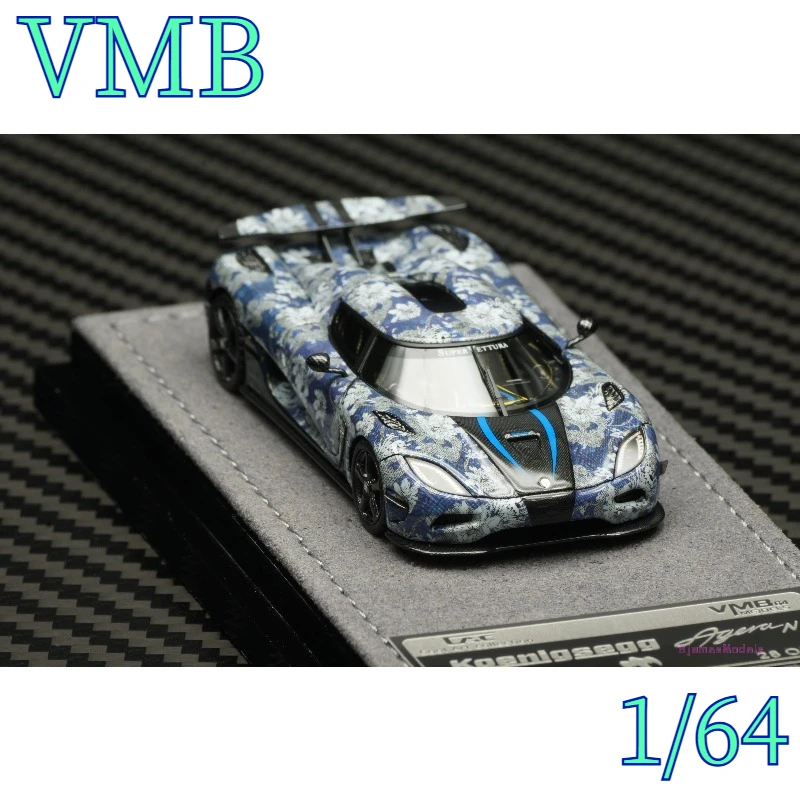 VMB Model 1/64 Resin Agera N Artistic Blue-and-White Porcelain Color-Simulated Car Model Collection Piece Boy's Gift