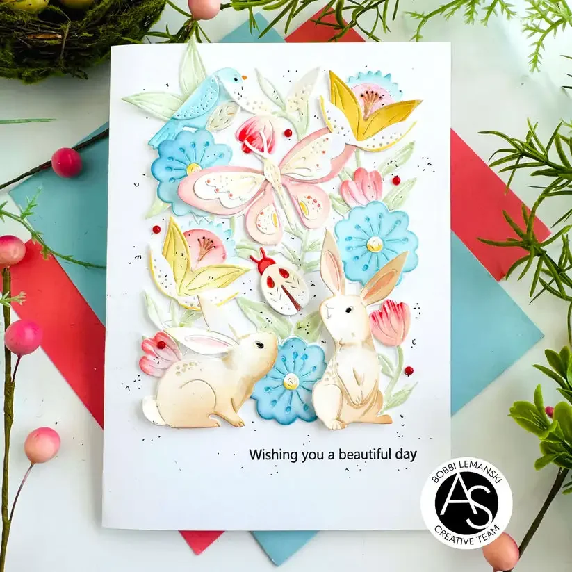 Spring Clover Tulips Butterfly Meadow Metal Cutting Dies Clear Stamps Stencils for DIY Making Card Scrapbook Craft Template 2025