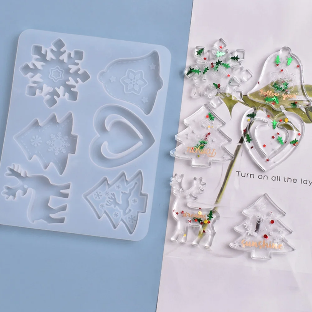 

Silicone Mold for Jewelry DIY High Transparency Flexible Craft Tool Pendant Decor H made Accessories Christmas Gifts
