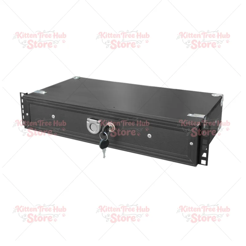 19 inch 2U drawer with lock, suitable for ABS air case, microphone cabinet 3U solid wood microphone receiver, engineering case