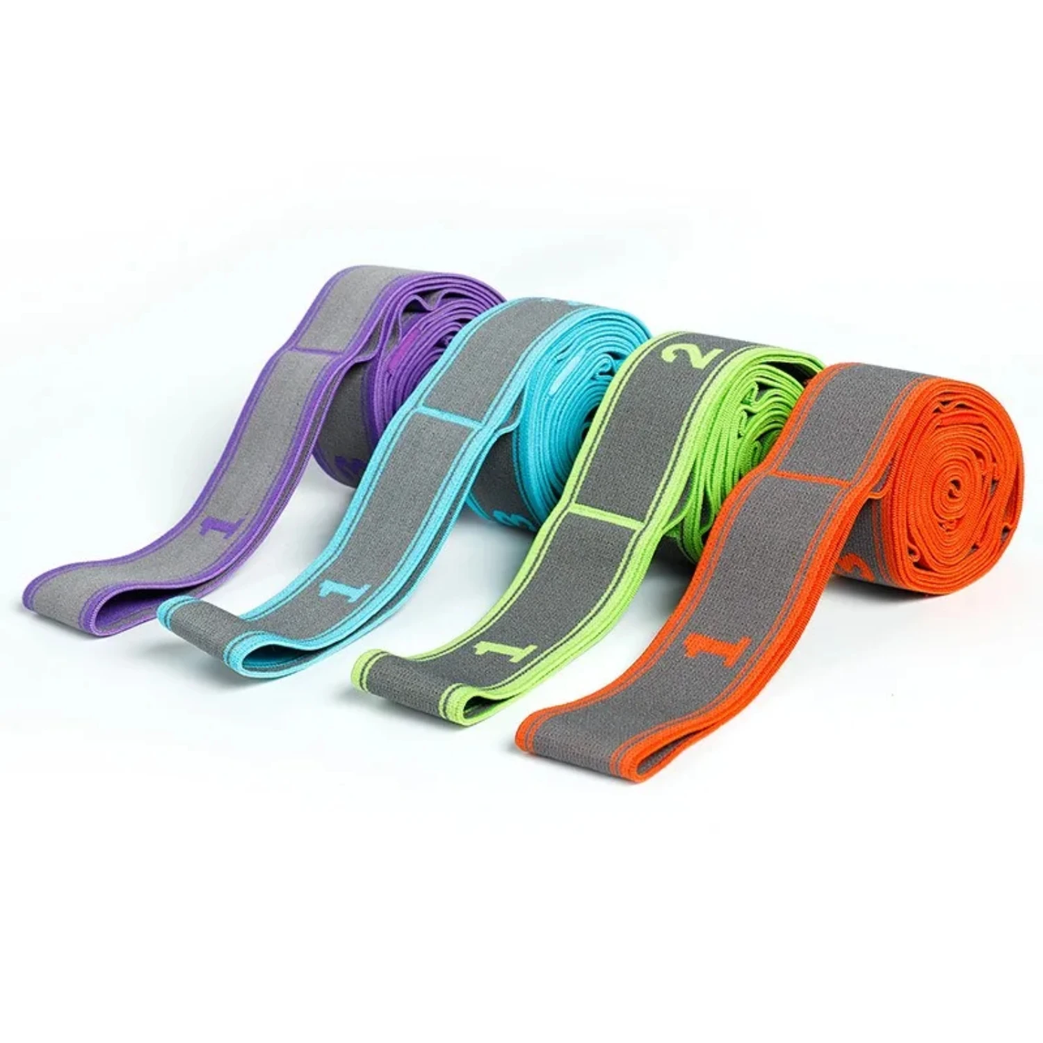 Yoga Pull Strap Belt Polyester Latex Elastic Latin Dance Stretching Band Loop Yoga Pilates GYM Fitness Exercise Resistance Bands