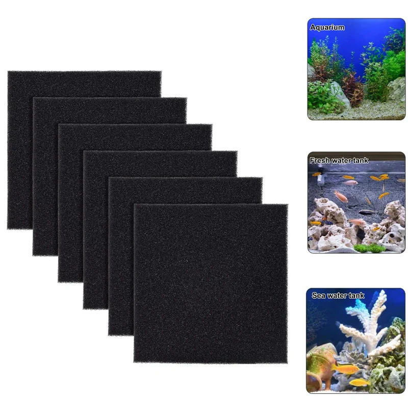 5-20Pcs Activated Carbon Filter Sponge Aquarium Fish Filter Box Water Pet Cage Filters Accessories Hole Aquarium Filter Absorber