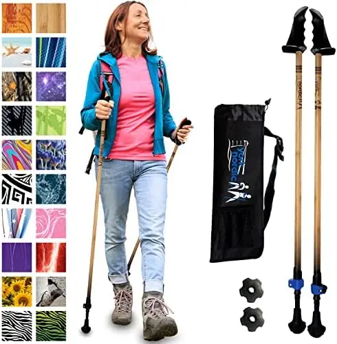 

Motivator Walking Poles for Balance and Rehab - Patented Stability Grips - Lightweight, Adjustable, and Collapsible - 2 Pieces A