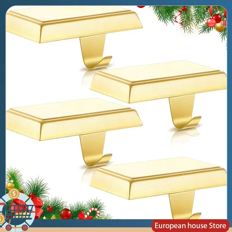 

Набор из 4 рождественских чулок ABFA, металлические крючки, украшение для стола, окна, камина, украшение