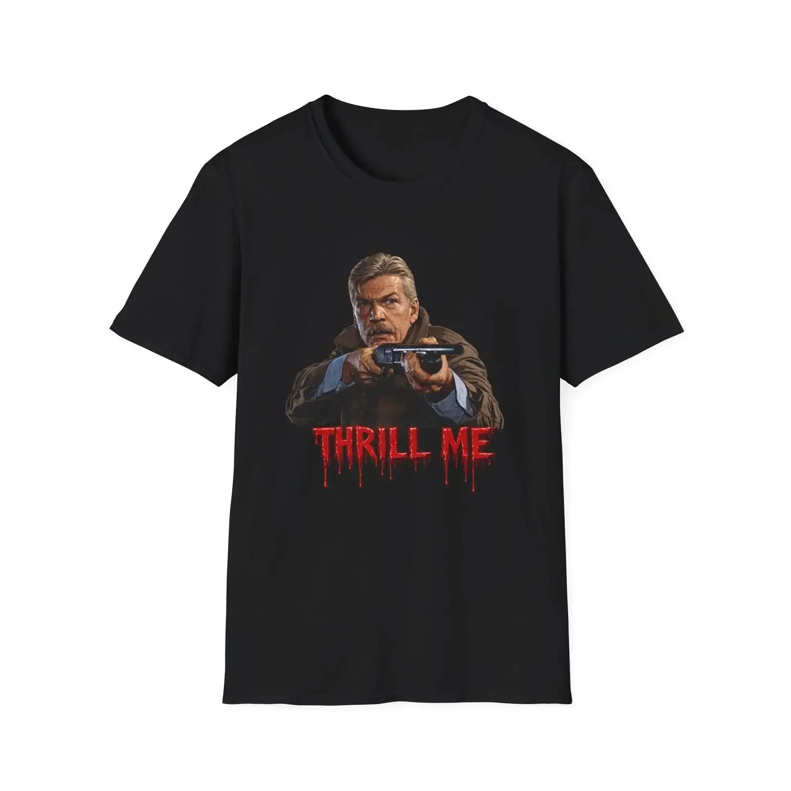 Night of the Creeps Thrill Me T Shirt Retro Thriller vintage Washed graphic designer clothes Stylish Casual homme streetwear