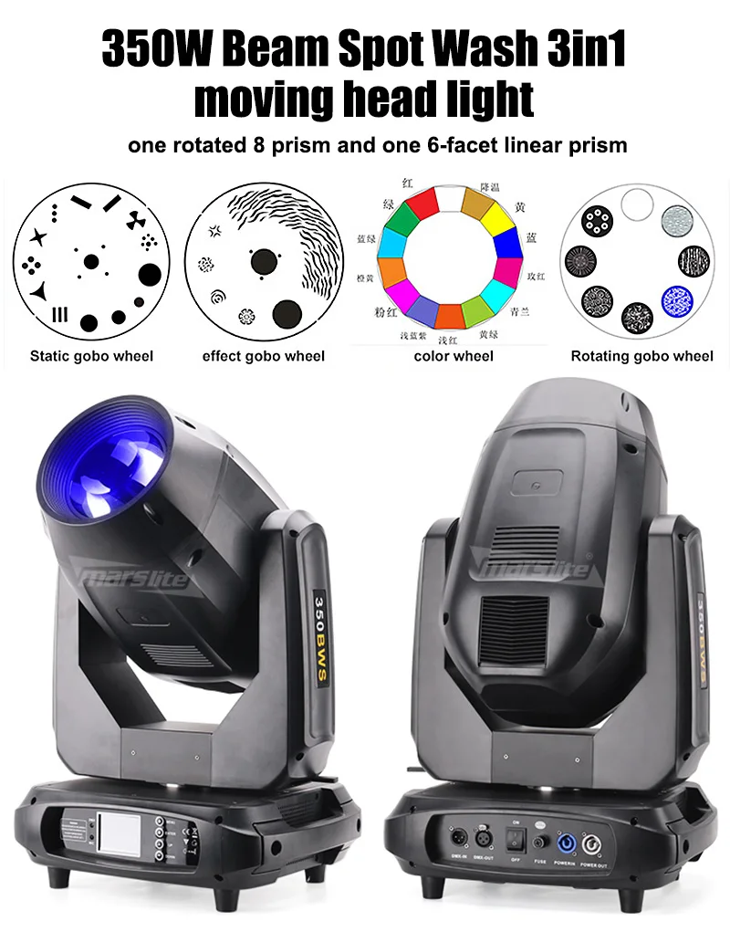 Pro 380w 17r Beam Spot Wash Hybrid Moving Head 350w Sharpy Beam Moving Head Stage Equipment Beam Light