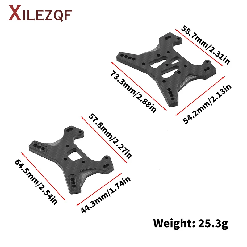 XILEZQF RC Carbon Fiber Shock Tower Plate RC Car Upgrade Front And Rear Accessory for LEILALUO SBK10 Enhanced Performance