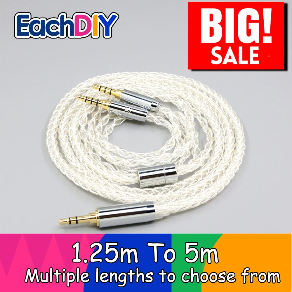 

8 Core 99% 7n Pure Silver Palladium Earphone Cable For Crosszone CZ-8a CZ-1 CZ-10 Headphone LN008507