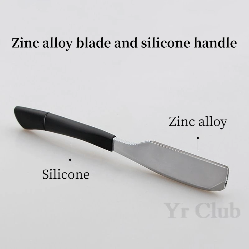 มีดโกนแบบตรงด้ามจับซิลิโคนสำหรับร้านตัดผมด้วยมือเครื่องเล็มหนวด Y0701ใบมีดโกนหนวดของผู้ชายแบบคลาสสิก