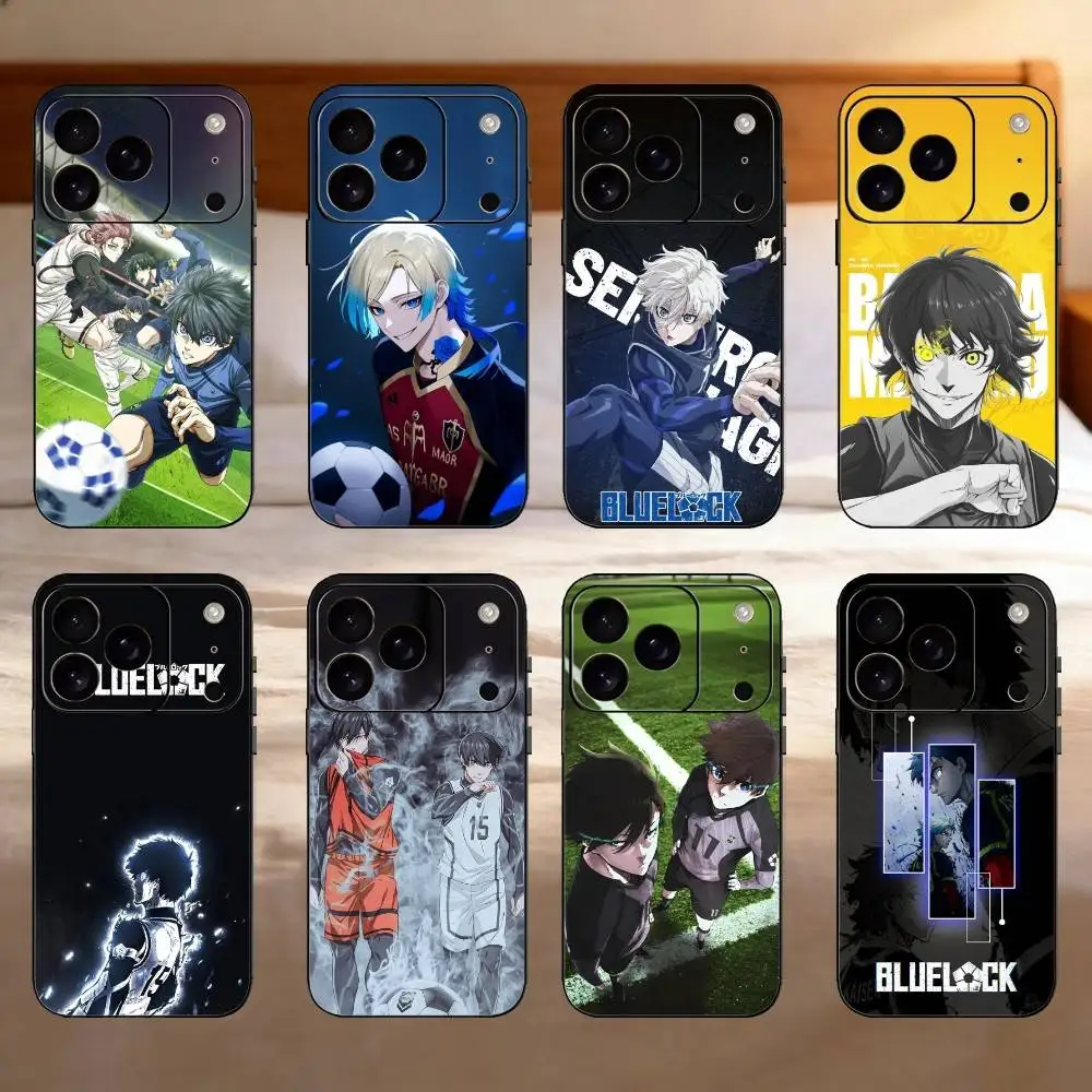 

Blue A-Anime Lock Phone Case Silicone black Soft For IPhone 17,16,15,14,13,12,11,SE,Plus Pro Max