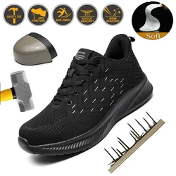 2023 New Work Sports Shoes Steel Toe Men's Safety Shoes Anti-piercing Work Shoes Boots Fashion Indestructible Footwear Safety