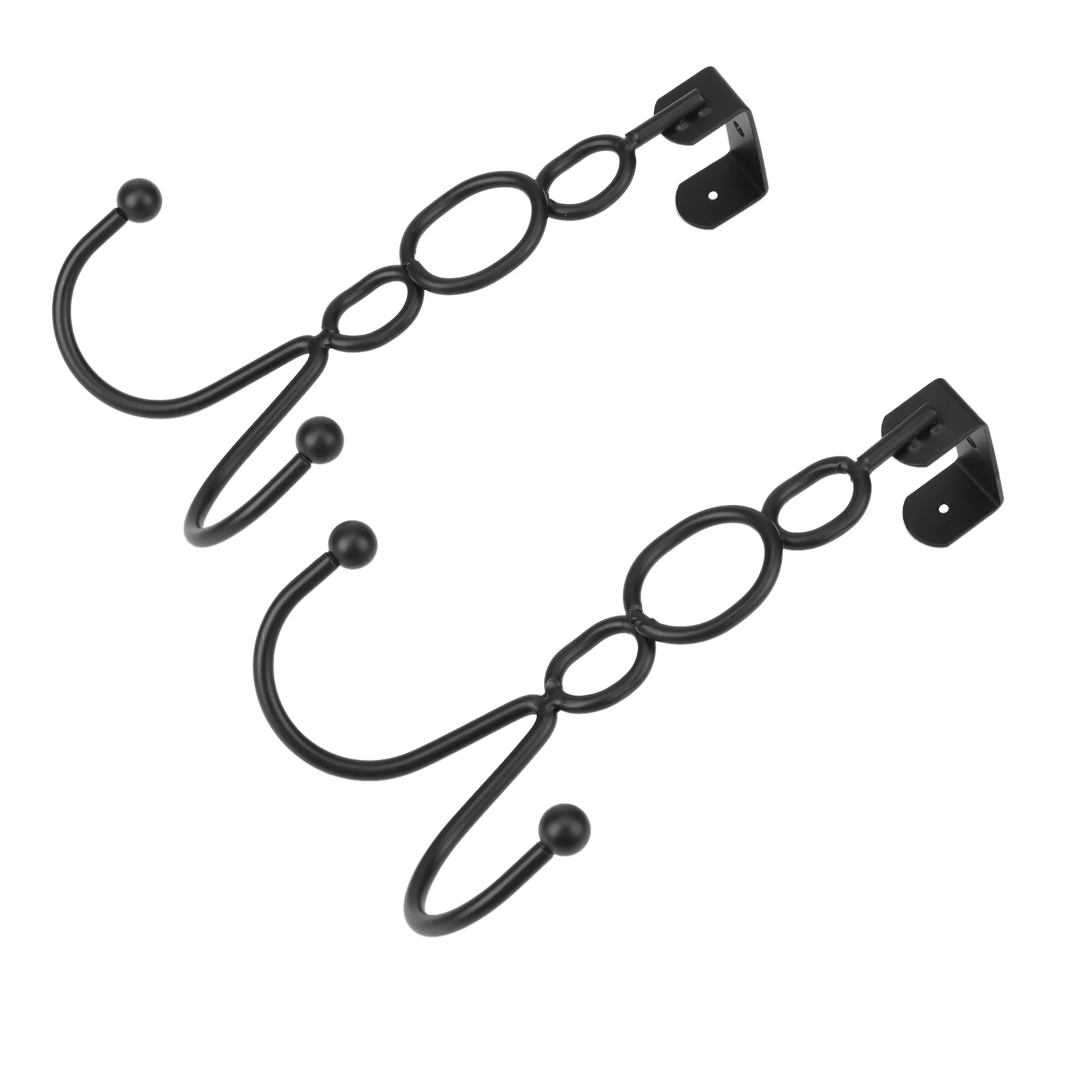 4 Pack over the Door Hook Black over Door Towels Hooks Heavy Duty over Door Double Hooks for Hanging Towels,Clothes,Hats