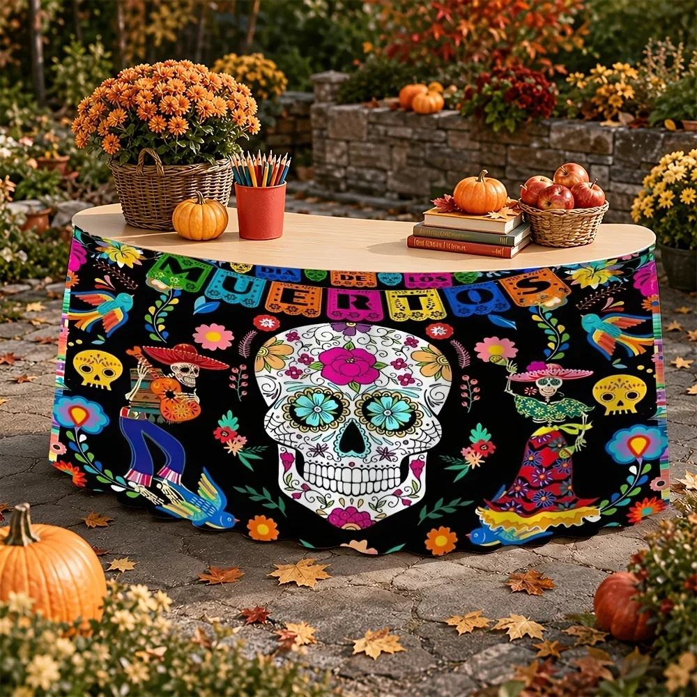 One party table skirt, new festive party decoration, table skirt as a gift for Christmas and New Year in 2027