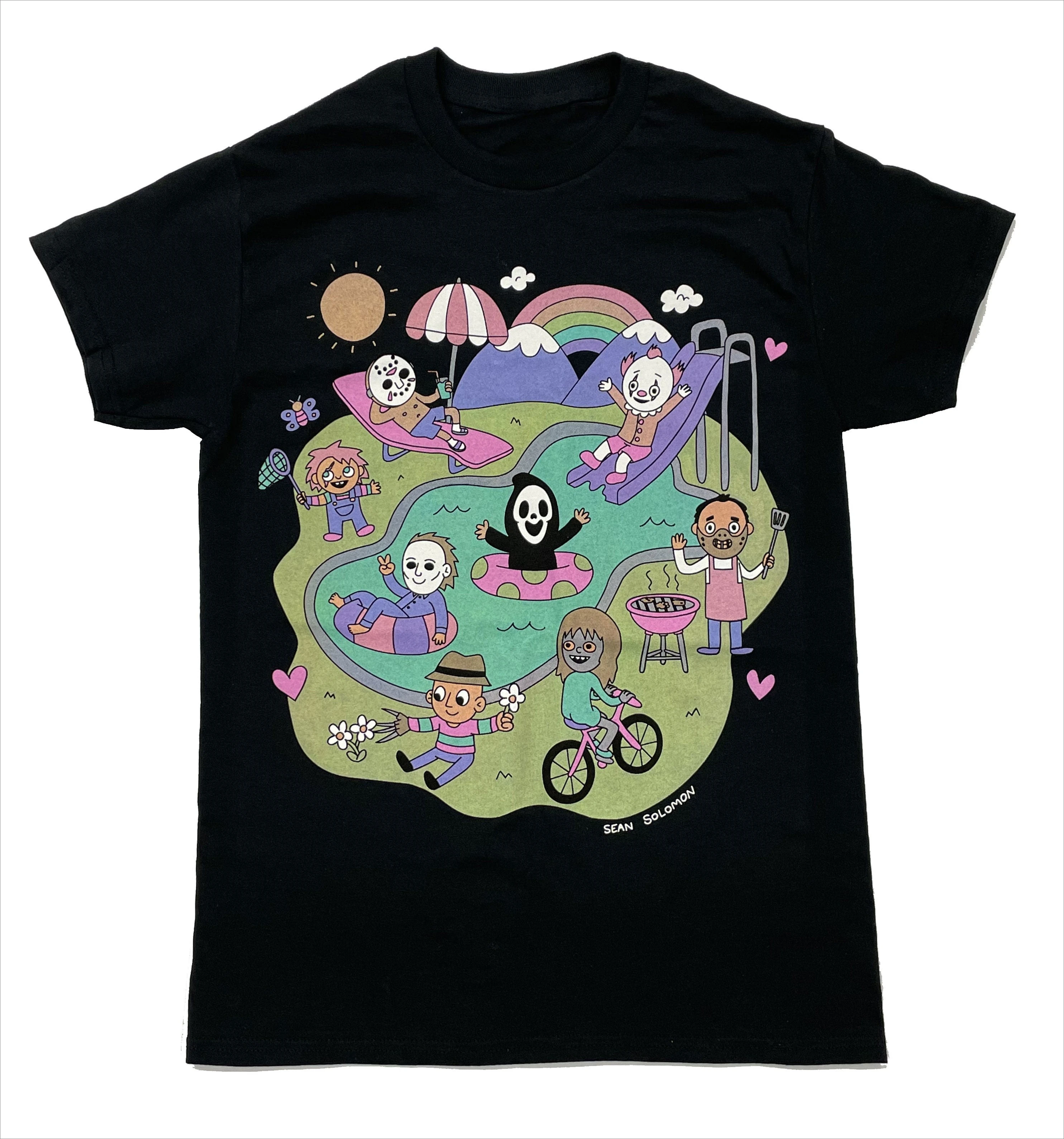 Terror Pool Graphic Tee 100% Cotton Round Neck Casual Unisex T-shirt Summer Top