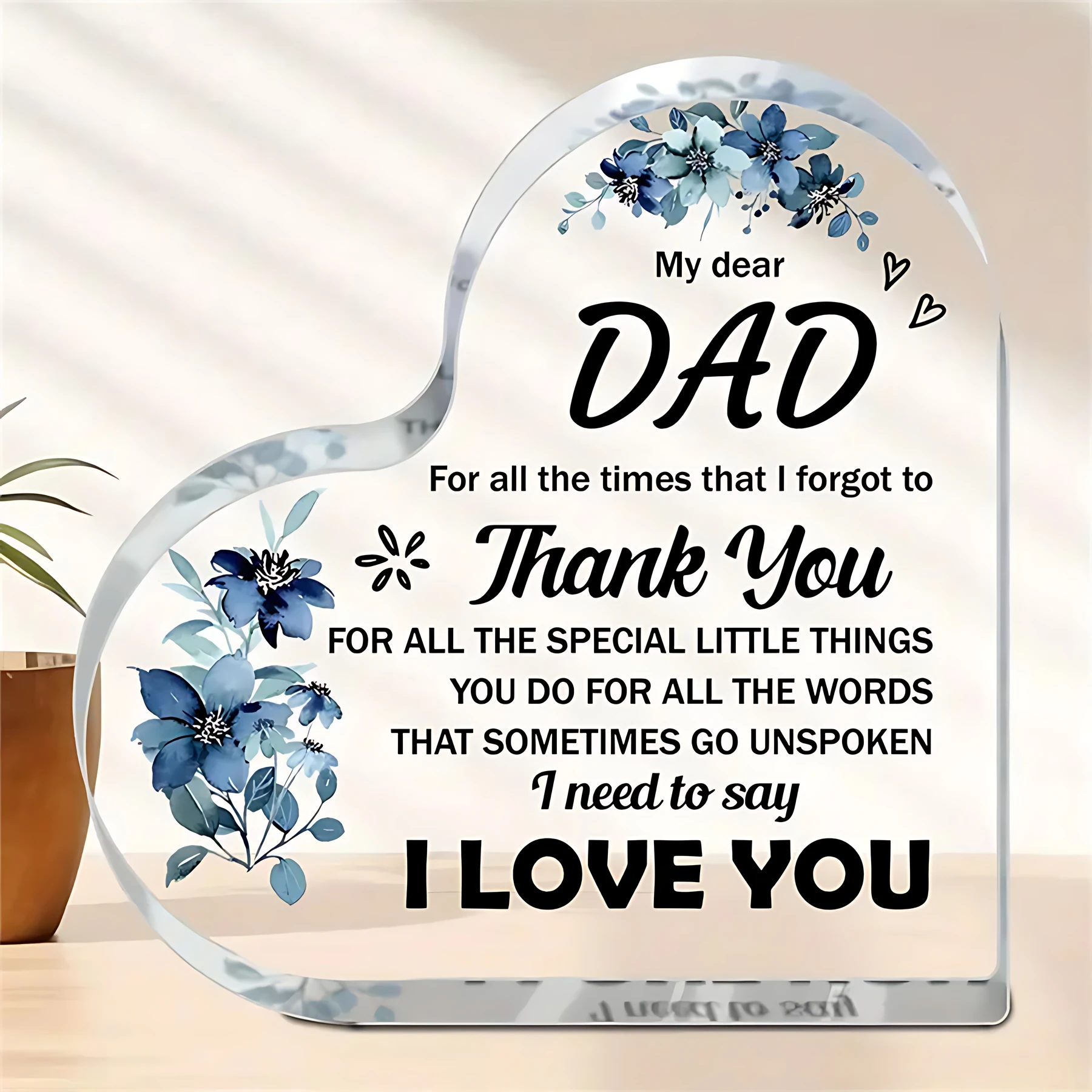 1pc Acrylic Puzzle Plaque, Gifts For Dad - Acrylic Block Puzzle Plaque Decorations - Delicate Dad Gifts From Daughter Son