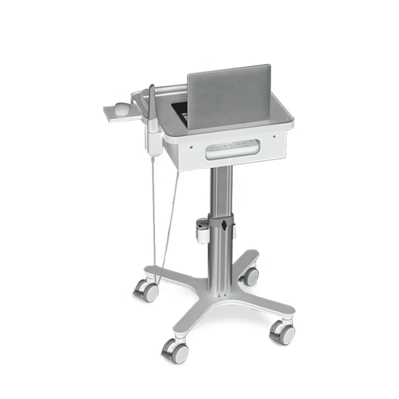 

Height Adjustable Dentals Trolley Hospital Clinic Oral Scanner Mobile Nursing Cart Medical Trolley For Laptop With The Socket