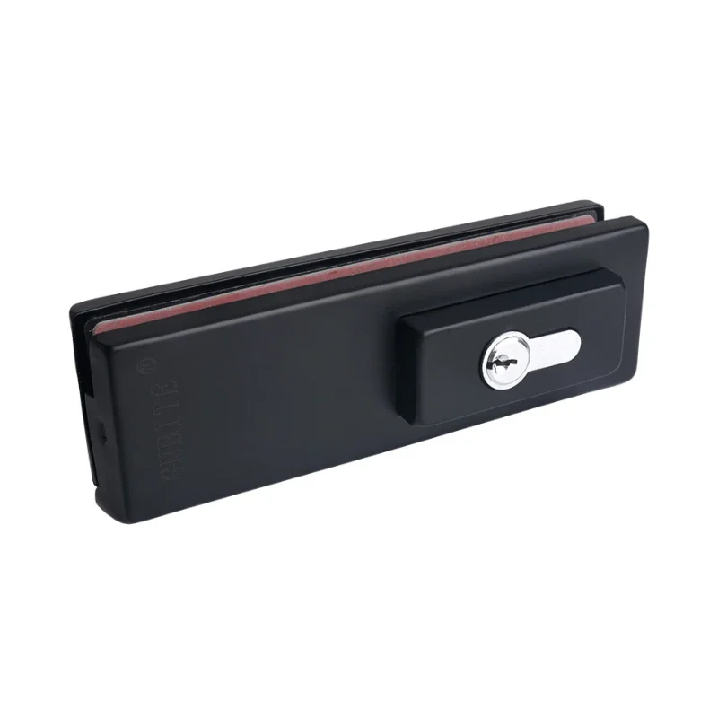 Frameless Glass Door, Ground Lock, Spring Lock Clip, Matte Black Painted Floor Latch, Lower Clip Lock, Hardware Accessories