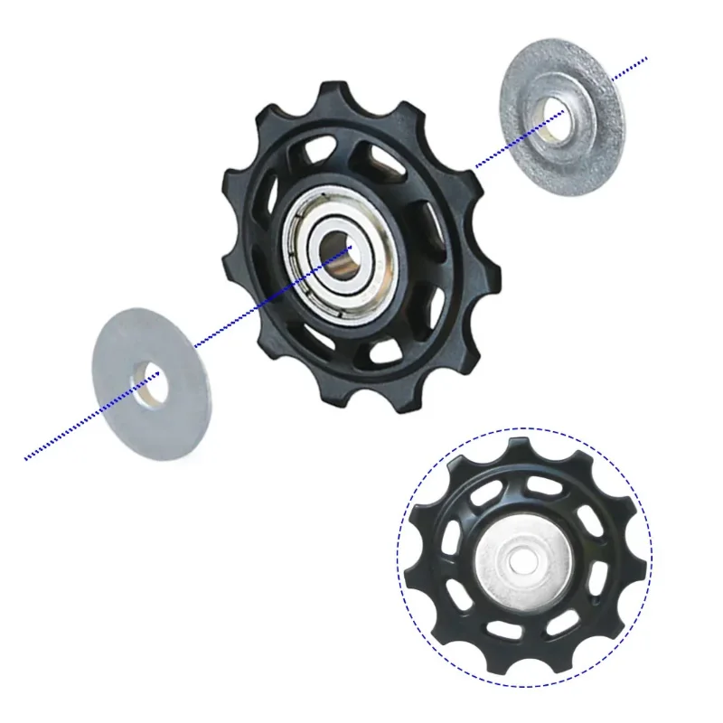 11T 12T 13T 14T Bearing Wheel Pulley Bicycle MTB Road Rear Guide Wheel Bike Rear Derailleur Pulley Roller for Shimano Repair image 2