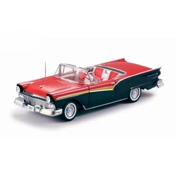 1:18 Scale 1957 Fairlane Diecast Alloy Foldable Top Retro Car Model Toys Fans Classical Vintage Vehicle Gifts Collection Display