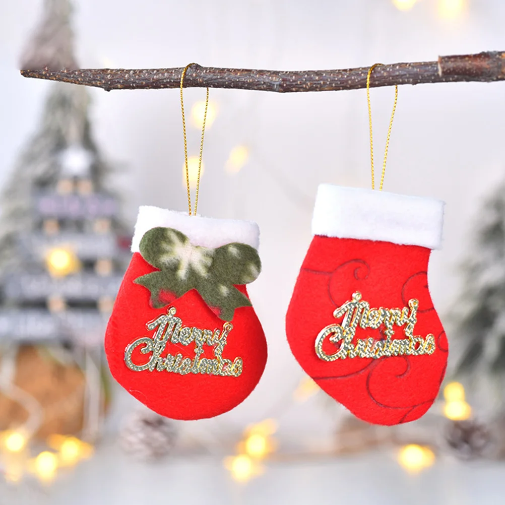 

16pcs Christmas Stockings Decorative Sock Pendant Xmas Tree nament Child Party Home DIY Scene Display Safe