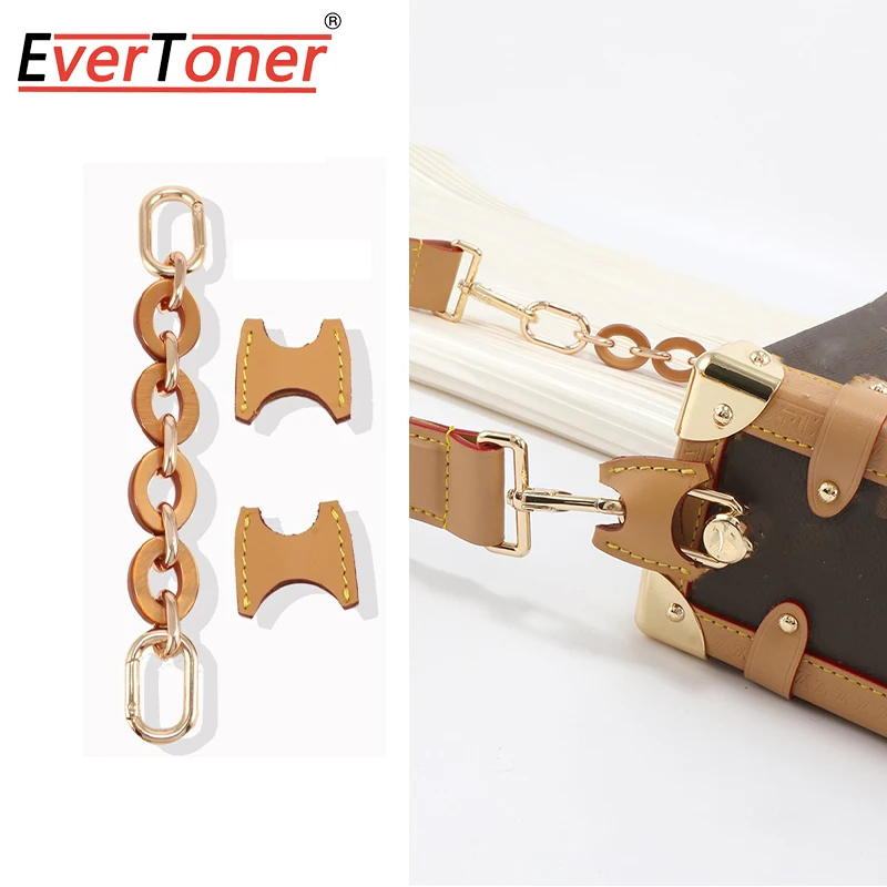 

EverToner For L-side trunk Bag Leather Anti-wear Buckle Hardware Protection Wear-Resistant Bag Strap Extension Chain