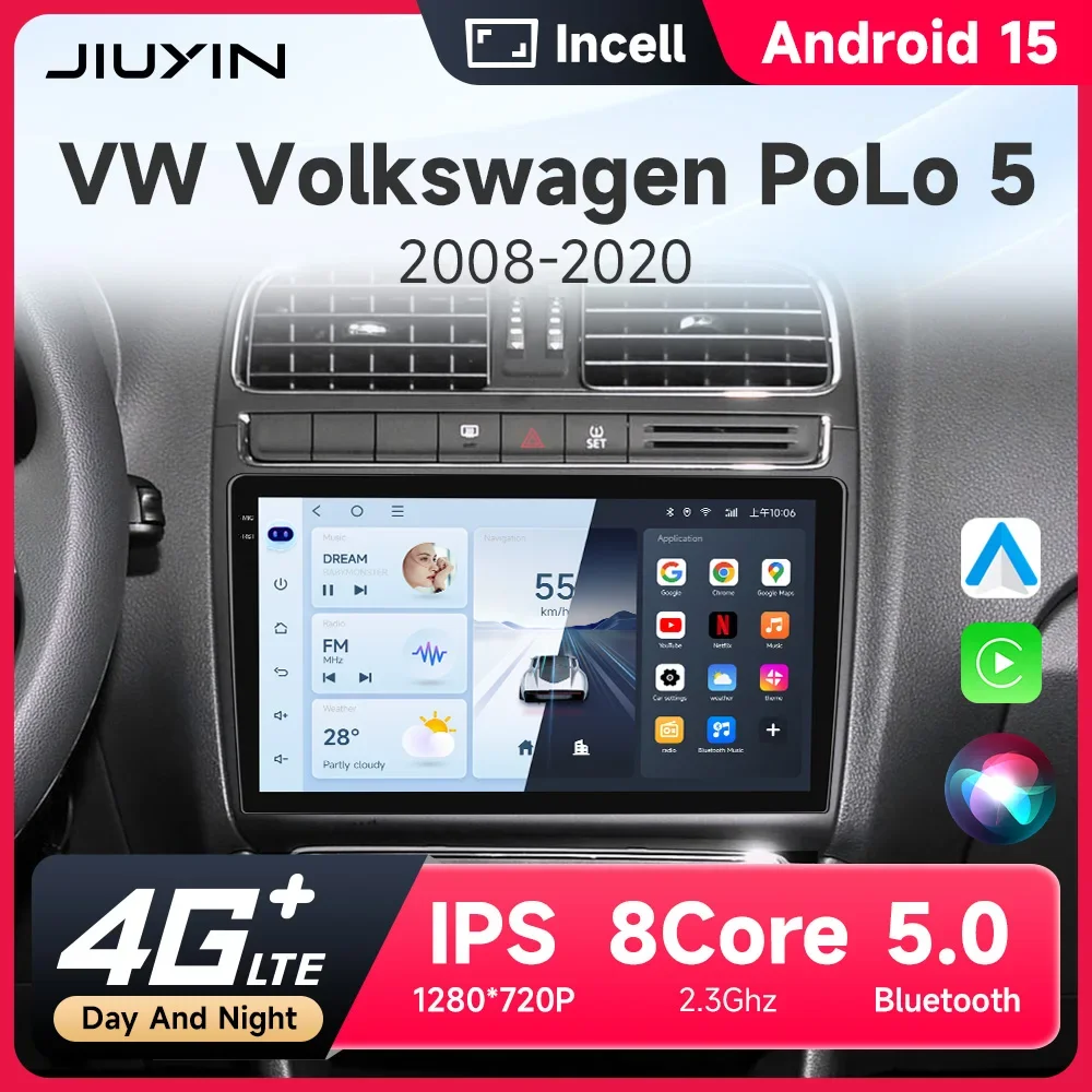 2din Carplay Android Radio For VW Volkswagen POLO 5 sedan 2008- 2020 Auto Car Multimedia GPS autoradio AI Voice Navigation