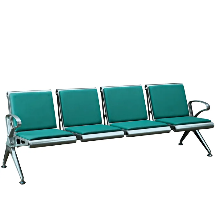 

BDEC202 Hospital Chair Cushion Foldable PU Material for 4 Persons Seating Clinic Waiting Area Medical Chair for Waiting Room
